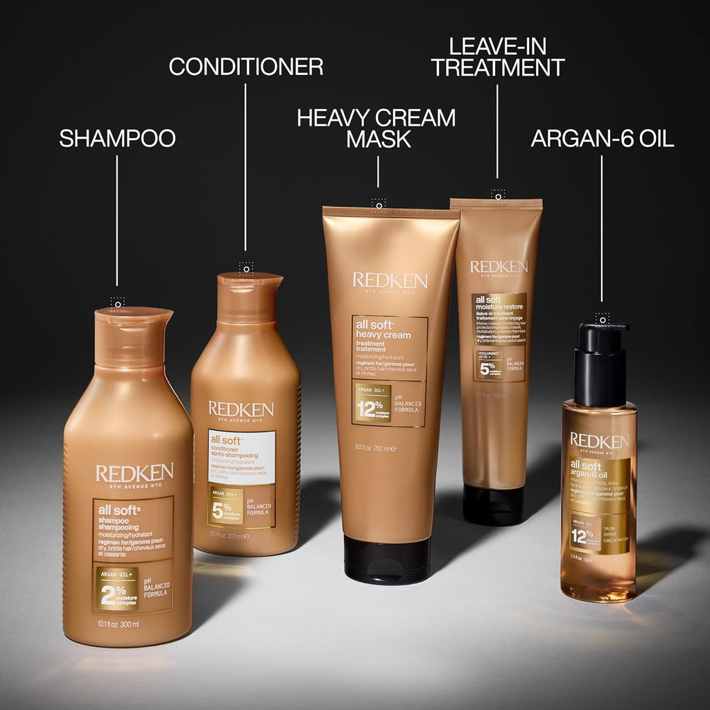 Redken All Soft Shampoo – for Dry, Brittle Hair
